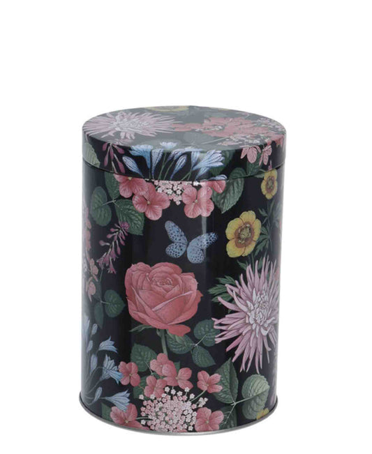 Kitchen Life Floral Storage Tin - Black Moon