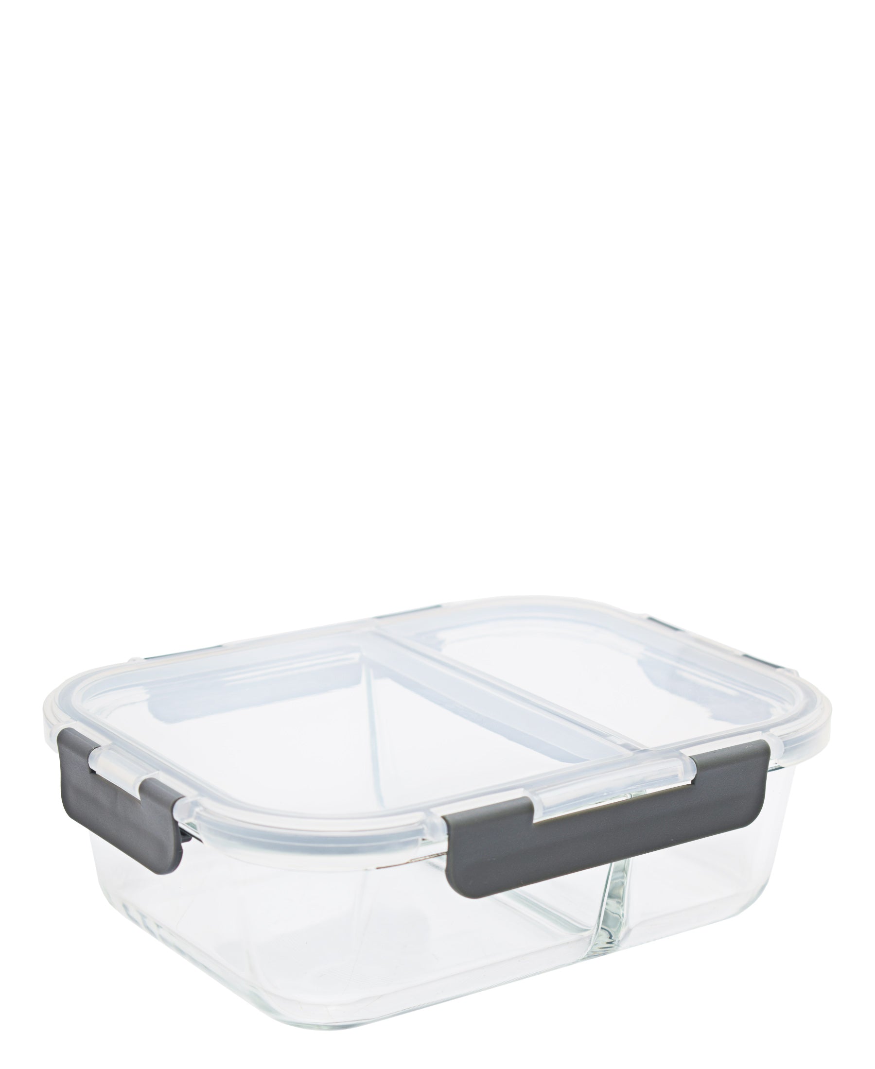 Consol 1.36L Madrid 2-Division Storage Container with Clip-On Lid - Gr ...