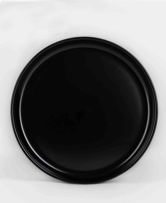 Jenna Clifford Flat Stackable Dinner Plate - Black
