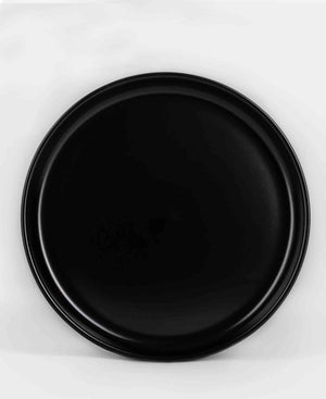 Jenna Clifford Flat Stackable Dinner Plate - Black