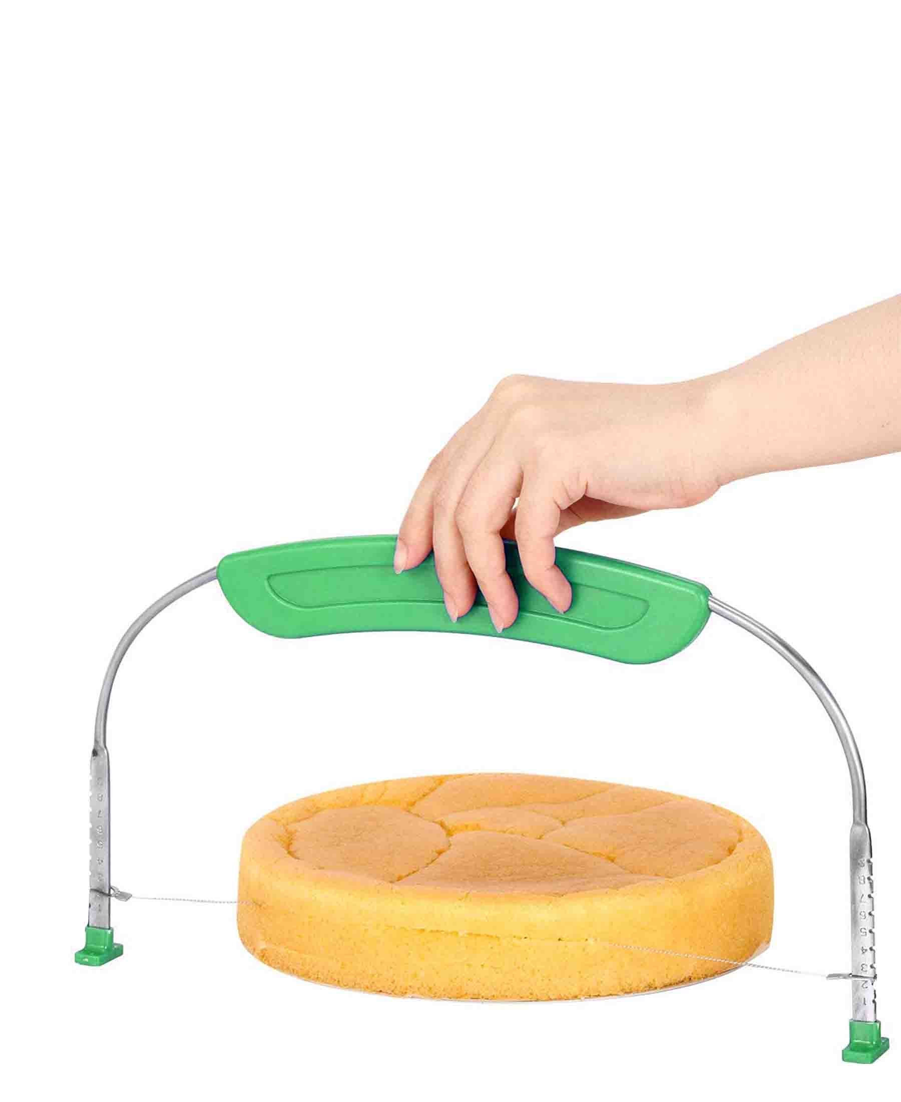Bakeware Cake Leveler 30cm Silver & Green The Culinarium
