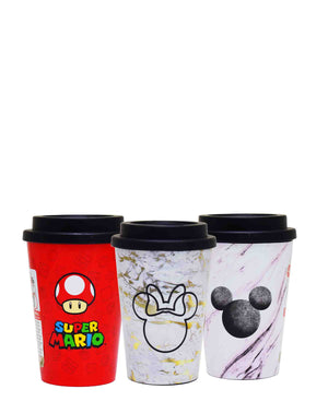 Minnie Mouse 390ML Double Wall Travel Mug - Grey