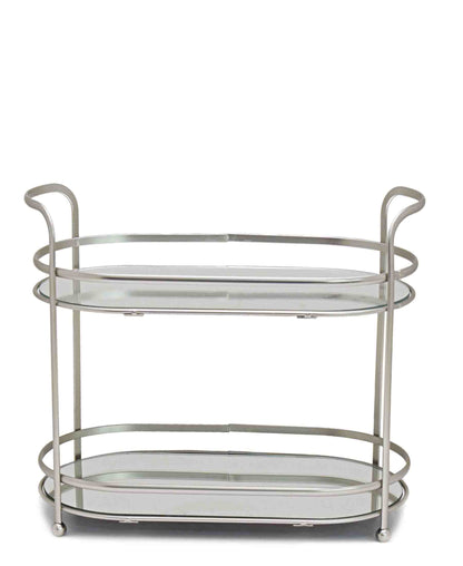 Urban Decor 2 Tier Mirror Finish Tray - Silver