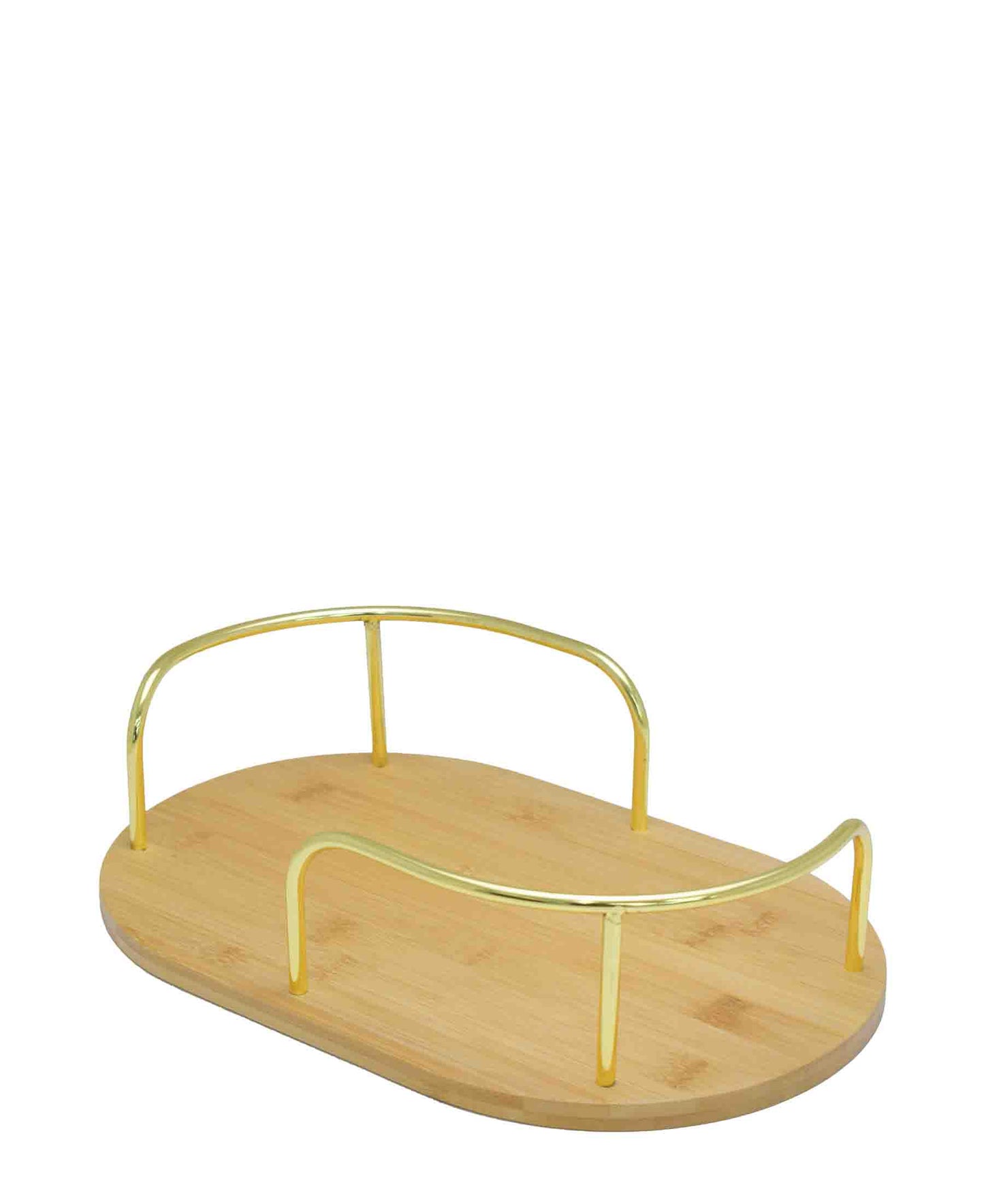 Urban Decor Bamboo Based Tray - Gold Handles