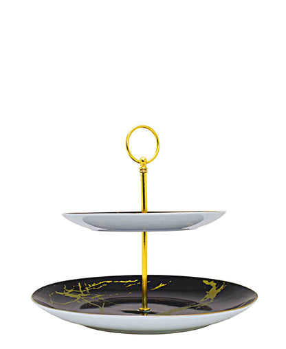 Kitchen Life 2 Tier Cake Stand - Black