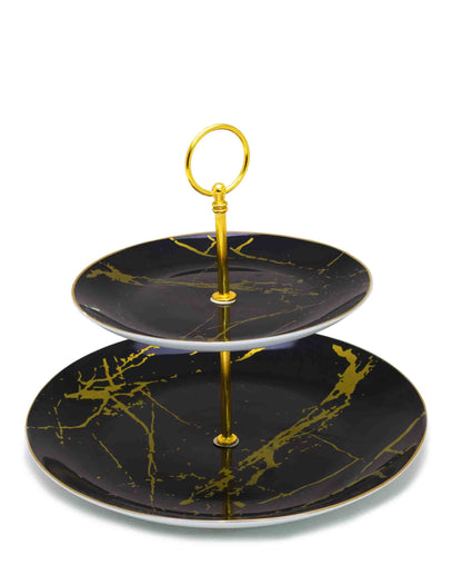 Kitchen Life 2 Tier Cake Stand - Black