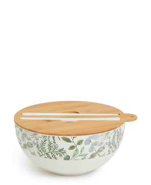 Bamboo Fibre Bowl with Lid & Cutlery