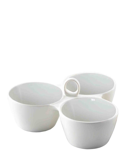 Home Classix 3 In 1 Snack Bowls - White