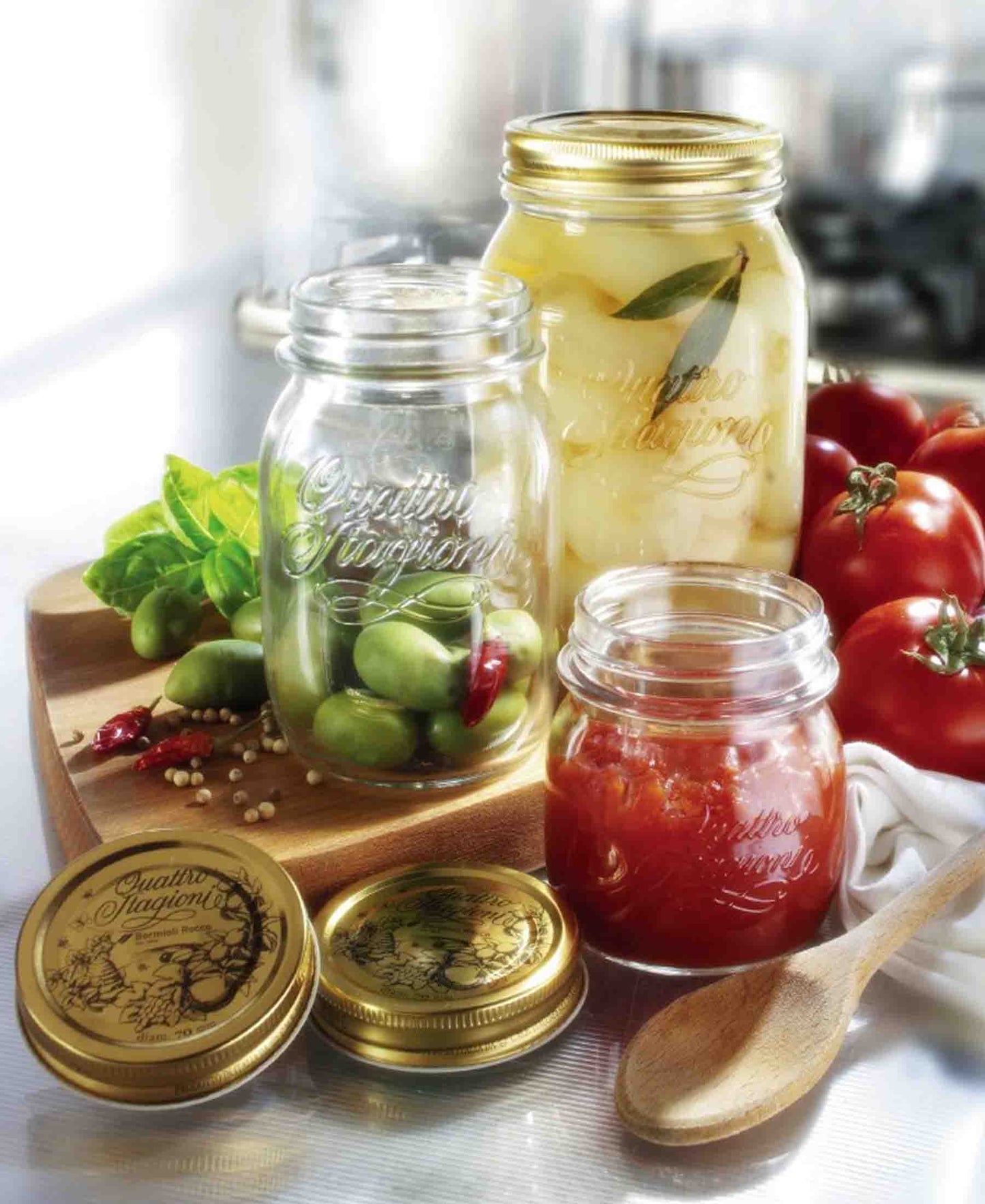 Bormioli Rocco Quattro Stagioni Preserving Jar 1Litre - Clear