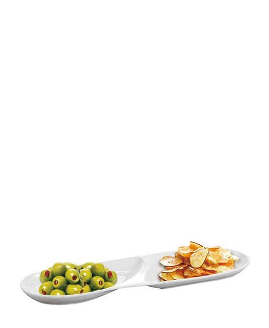 Home Classix Snack Platter 2-Division - White
