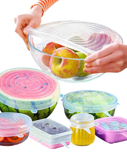 Kitchen Life Silicone Stretch Lids - White