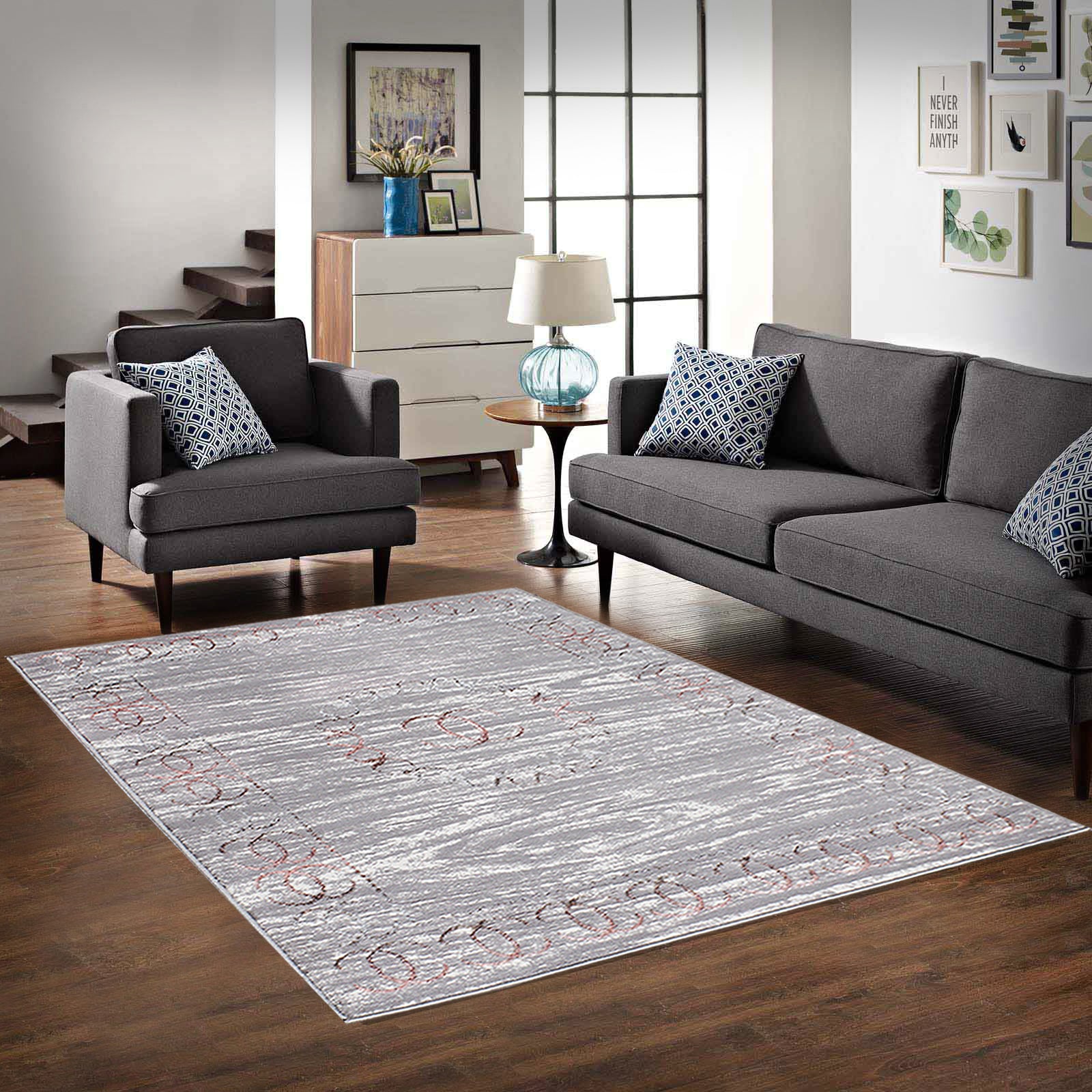Bodrum Channel Carpet 1600mm X 2200mm - Grey
