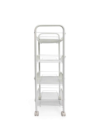 Fine Living Limber 4 Layer Trolley - White