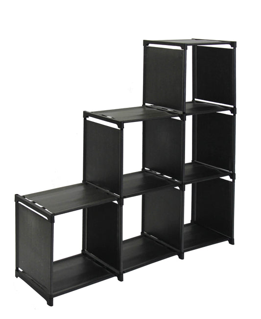 Fine Living 6 Piece Stairwell Shelf - Black