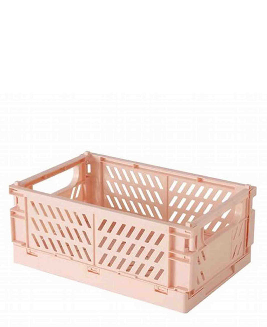Fine Living Small Folding Crate - Pink