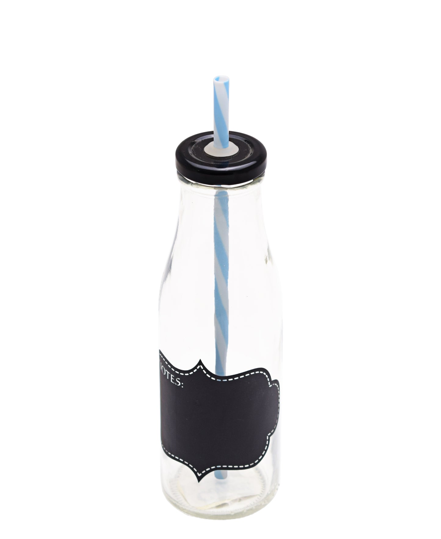 Consol Milkshake Bottle With Black Notes- Blue