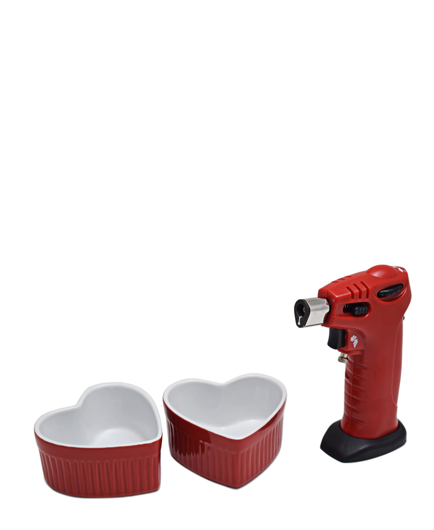 Chef's Torch W2 Heart Ramekins GB Set - Red