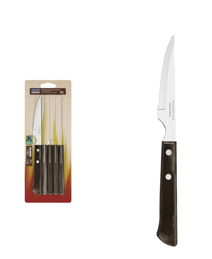 Tramontina Steak Knife 6 Piece - Brown