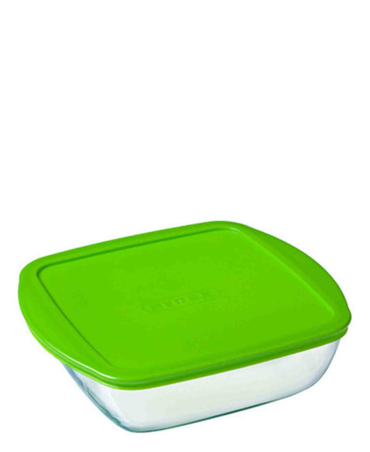 Pyrex Cook & Store 1Lt Square Dish with Lid - Clear