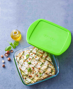 Pyrex Cook & Store 1Lt Square Dish with Lid - Clear
