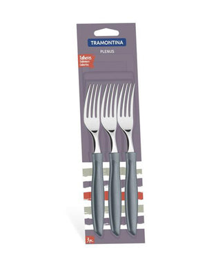 Tramontina 3 Piece Plenus Range Table Fork Set - Grey