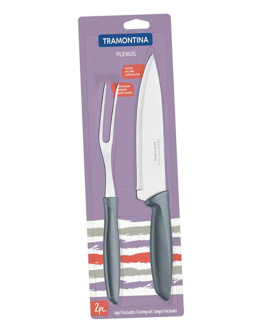 Tramontina Plenus Knife Set 2 Pieces - Grey