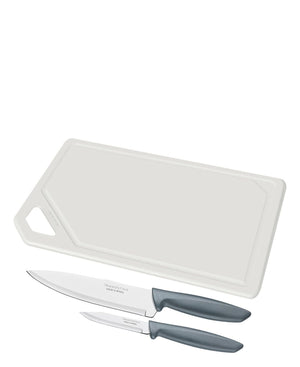 Tramontina Meat & Vegetables Knife Set 3 Pieces - Grey