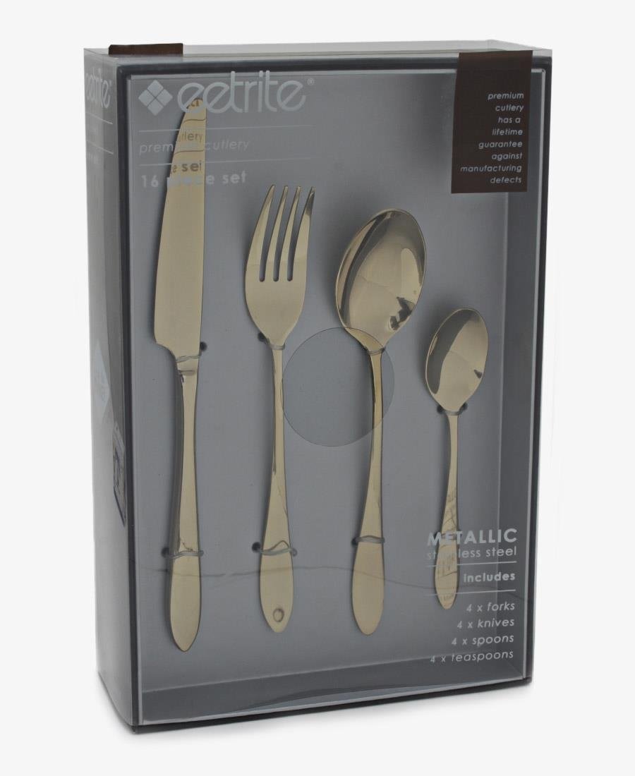 Eetrite 16 Piece Premium Cutlery Set - Gold