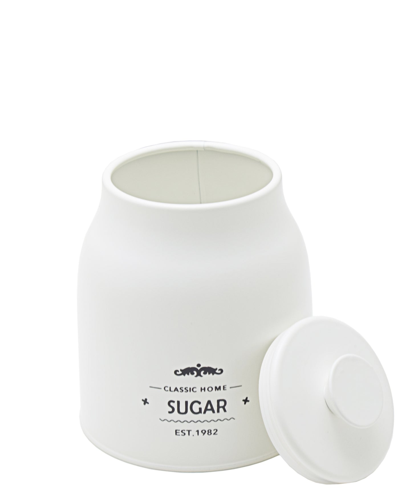 Aqua Iron White Sugar Canister - White