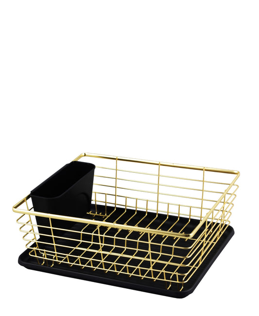 Kitchen Life French Dish Rack With Drip Tray - Gold