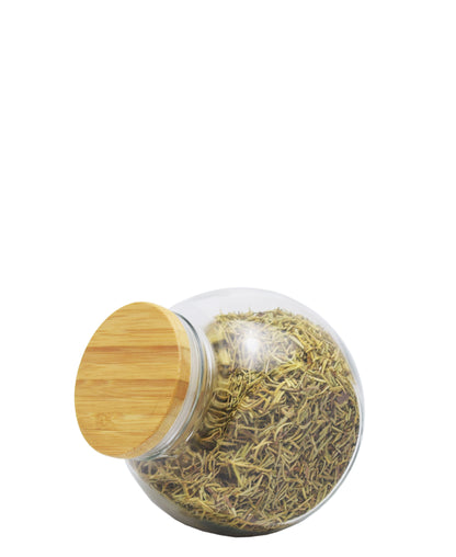 Borosilicate Canister 450ML With Bamboo Lid - Medium