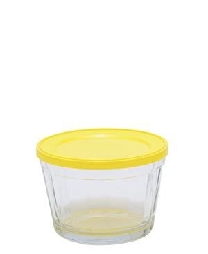 American 150ml Cup Bowl With Plastic Lid - Yellow