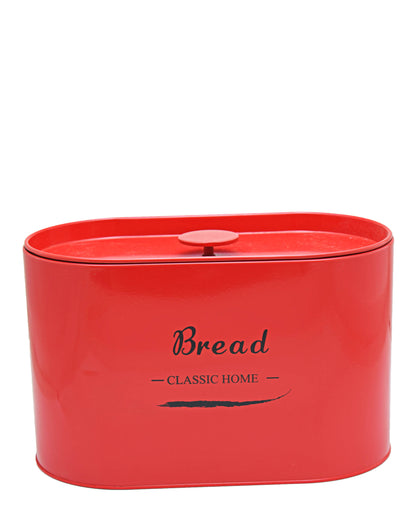 Retro Oval Bread Bin - Red