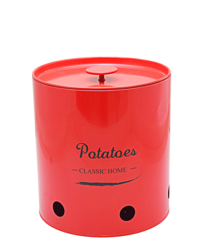 Retro Potato Storage Box - Red