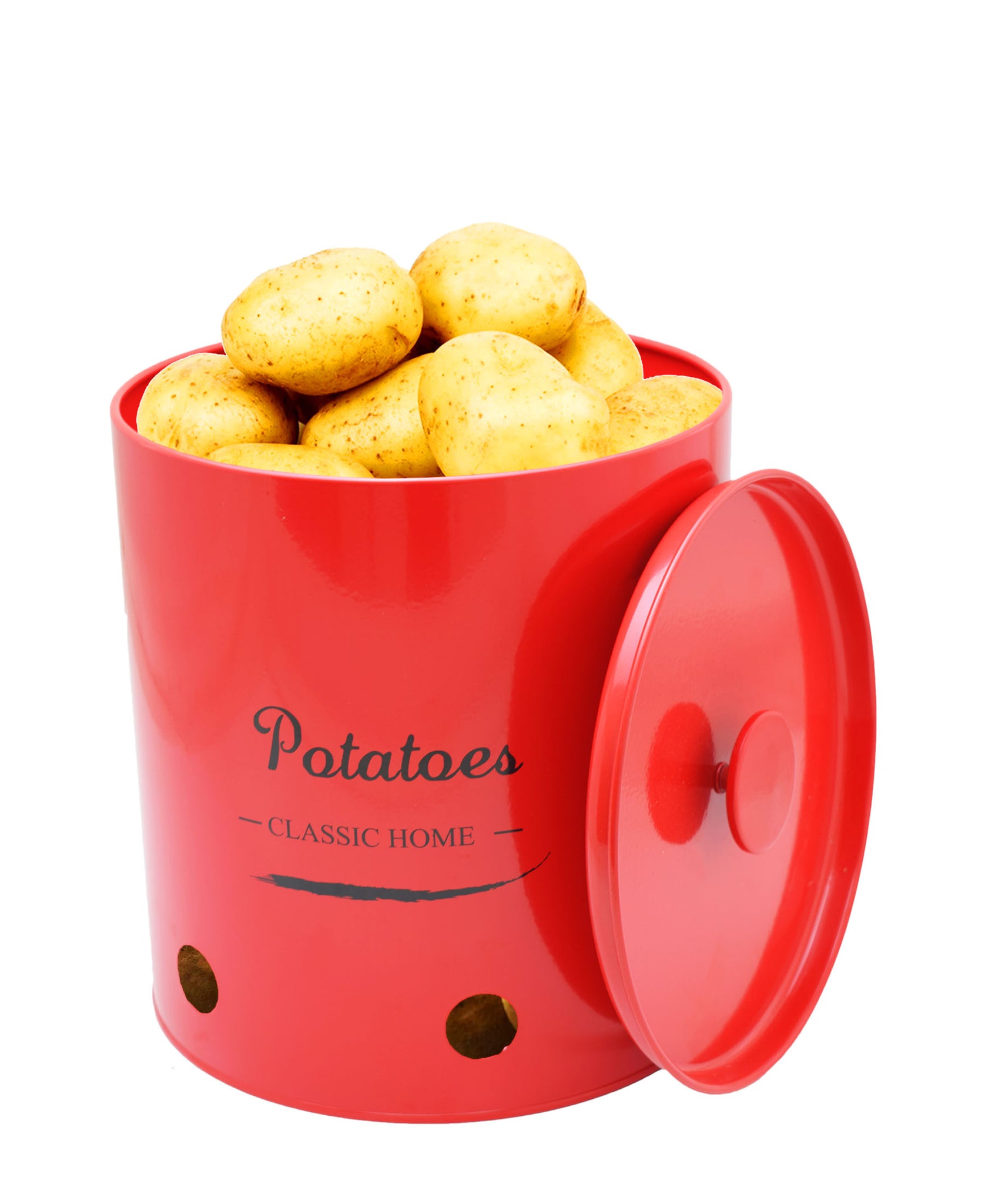 Retro Potato Storage Box - Red