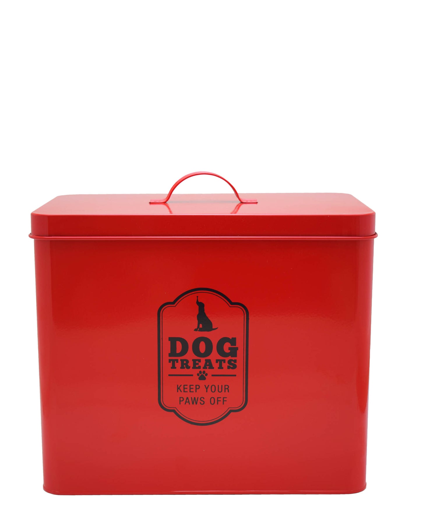 Retro Dog Treat Storage Tin - Red