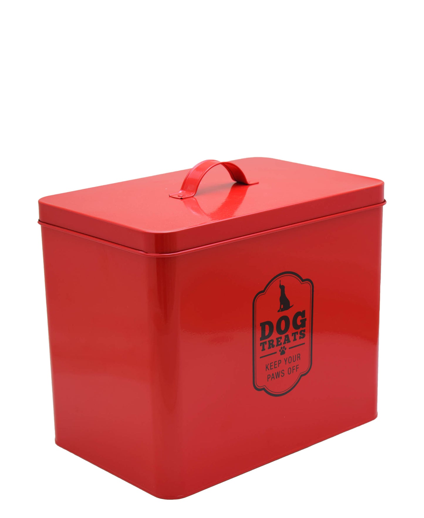 Retro Dog Treat Storage Tin - Red