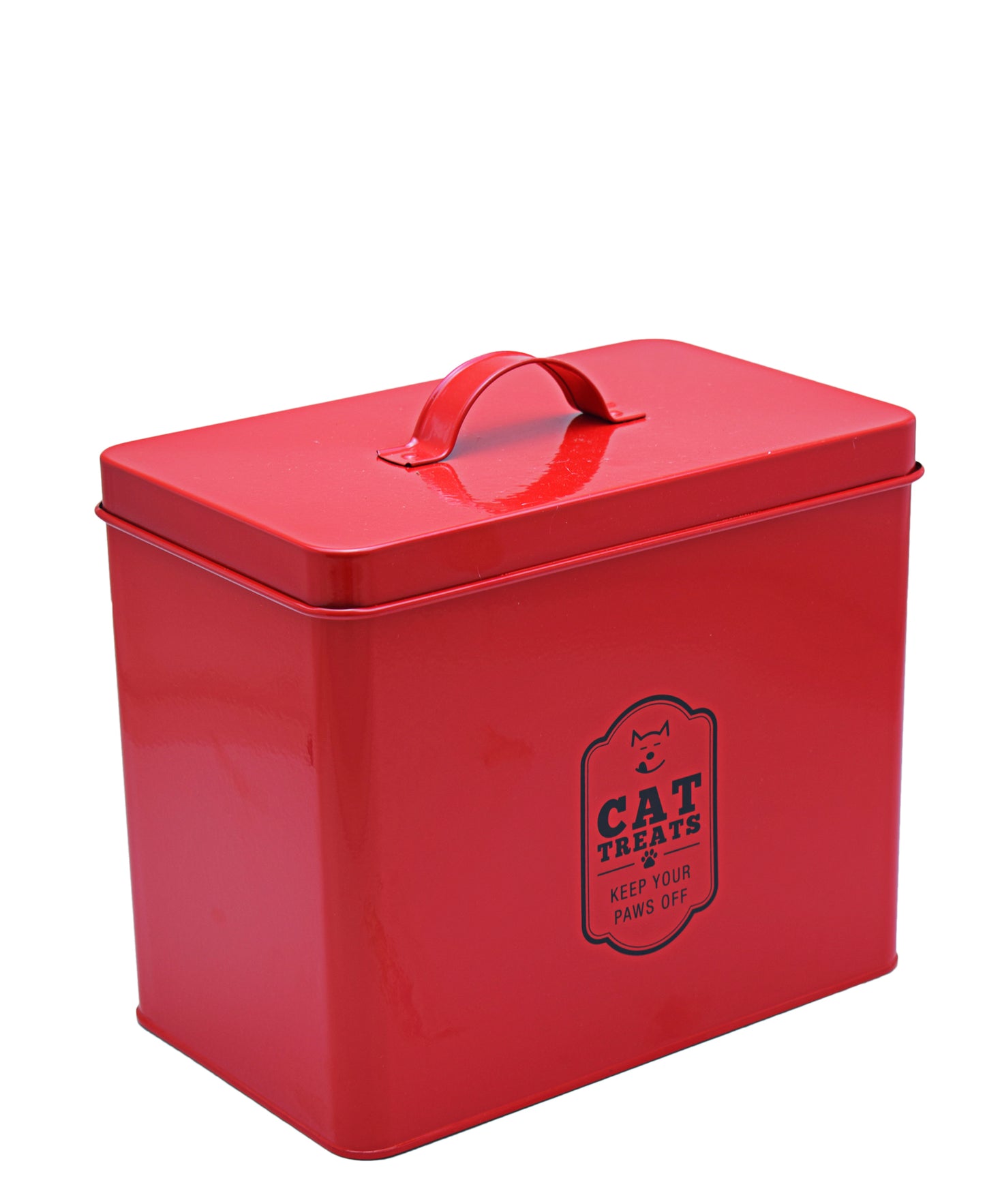 Retro Cat Treat Storage Box - Red