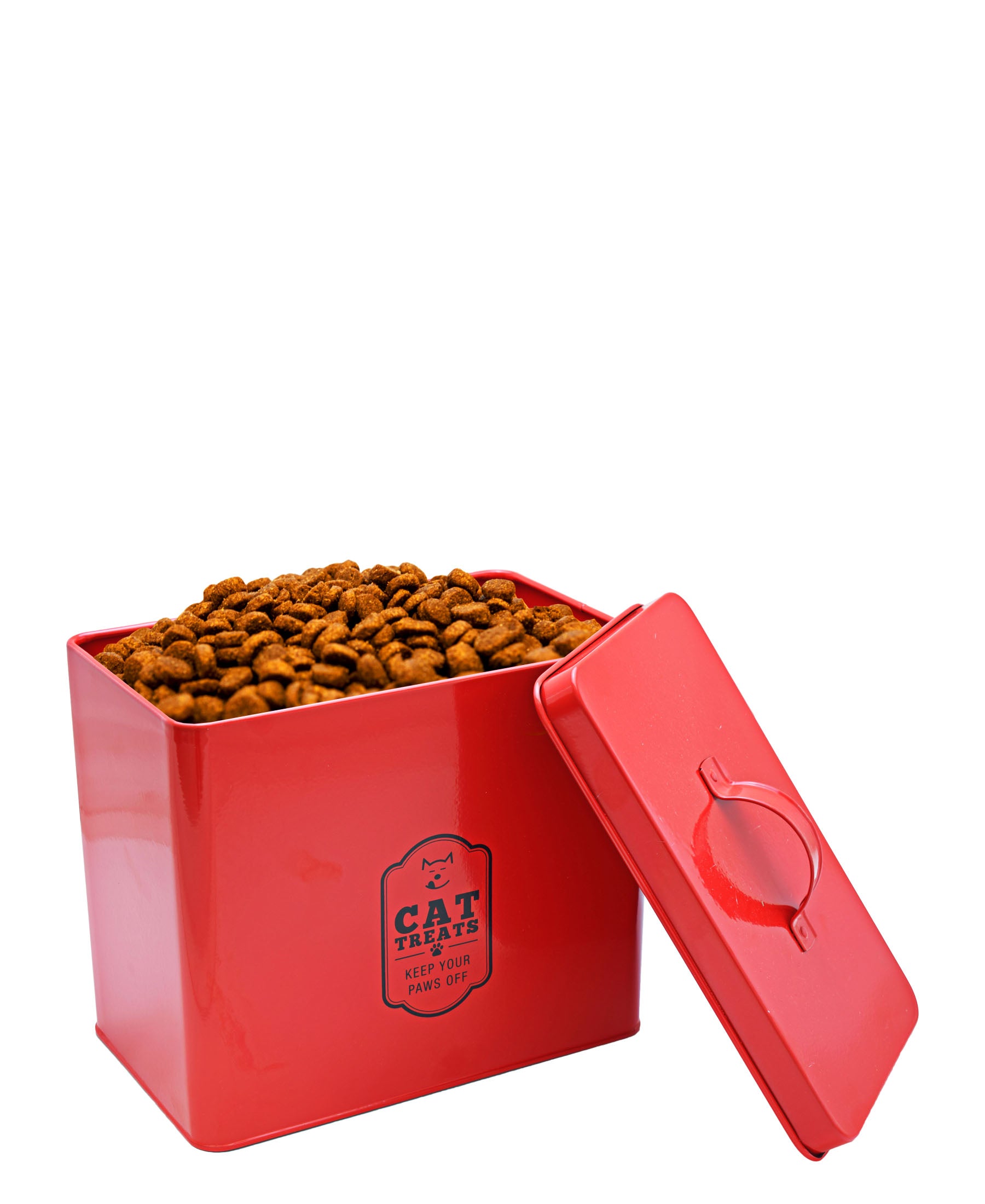 Retro Cat Treat Storage Box - Red
