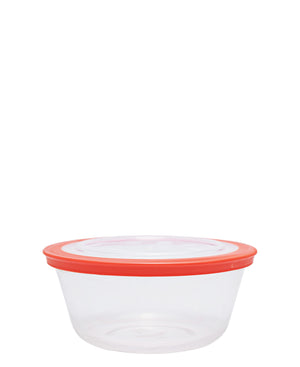 Marinex Bowl Round With Plastic Lid 1.2LT - Red