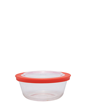 Marinex Bowl Round With Plastic Lid 600ml - Red