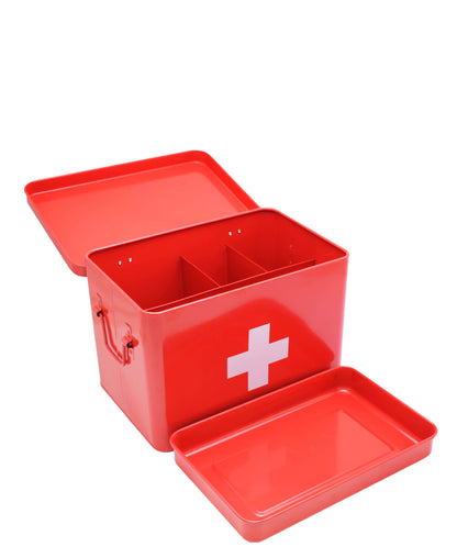 Retro Medicine Storage Box - Red