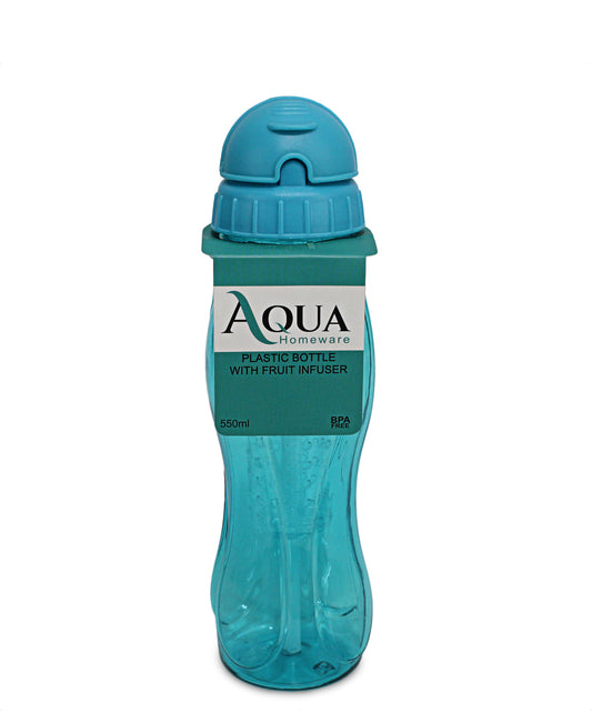 Aqua Water Bottle With Fruit Infuser - Blue