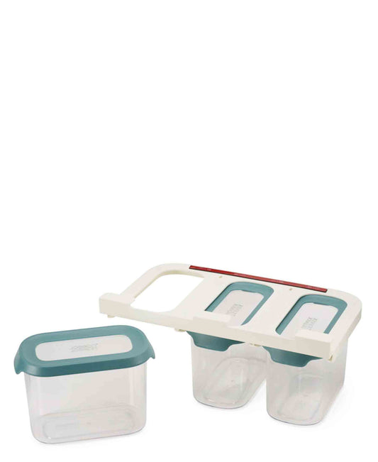 Fine Living 3 Piece Storage Container - Clear With Teal Lid