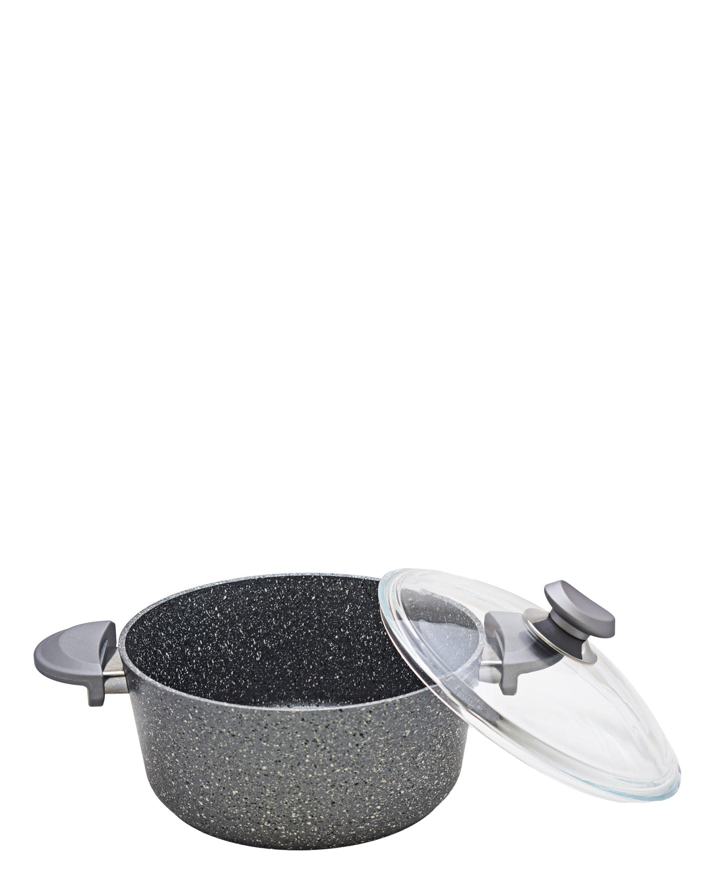 OMS Non Stick 28cm Granite Deep Casserole - Grey