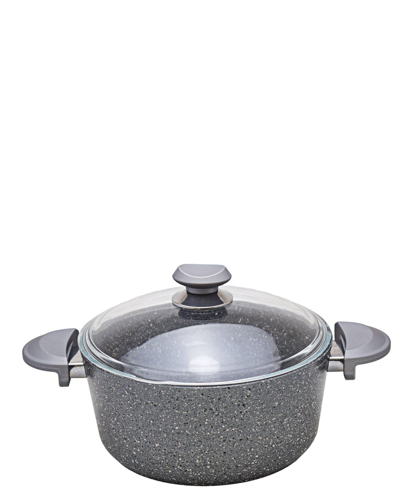 OMS Non Stick 28cm Granite Deep Casserole - Grey