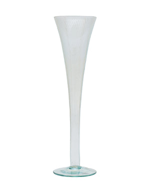 Unique Designs Hollow Champagne Glass - Clear & Teal