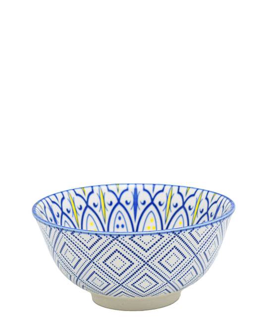 Shanghai Bowl 6.25cm - Blue, White & Yellow