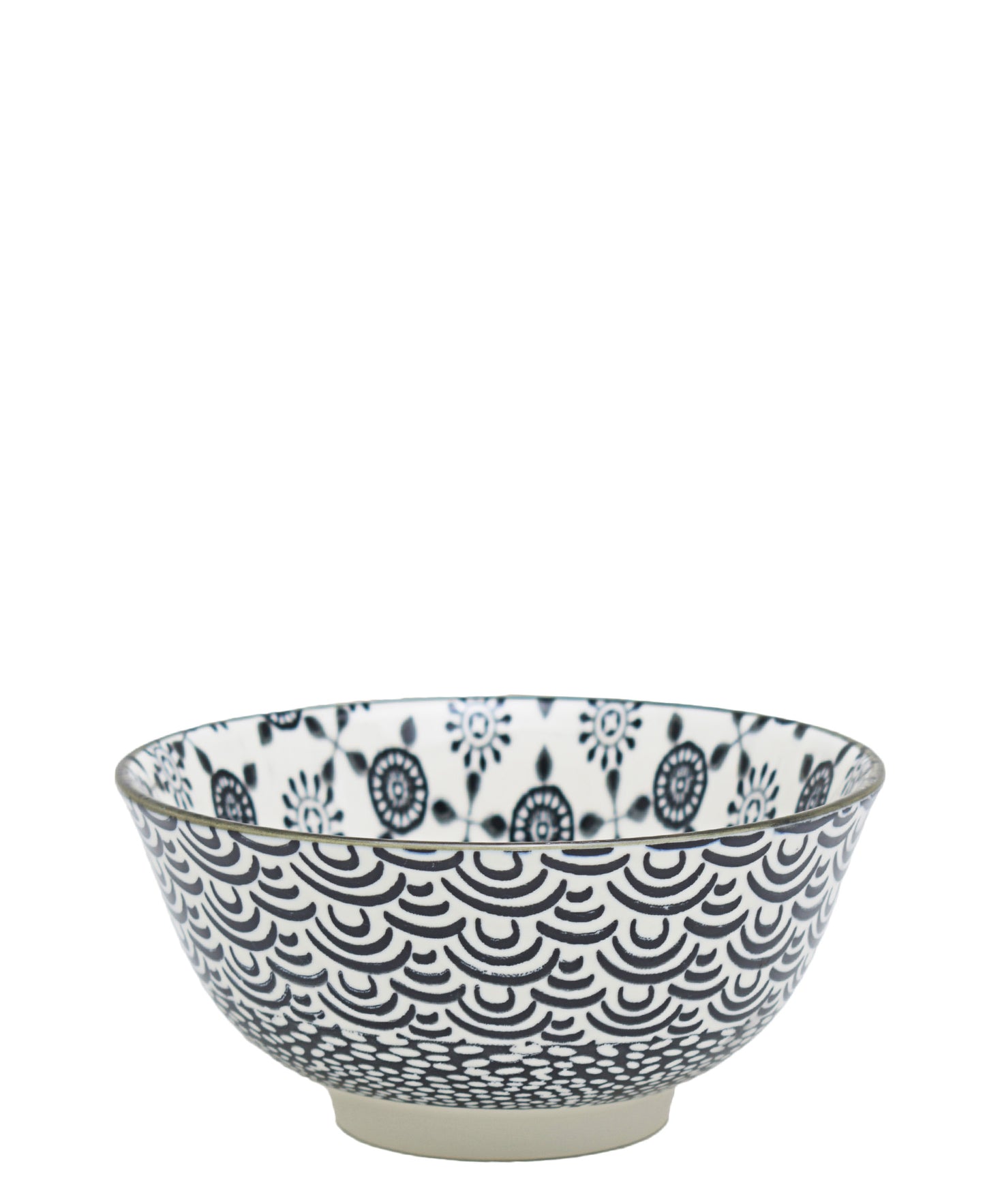 Shanghai Bowl 6.25cm - White & Black