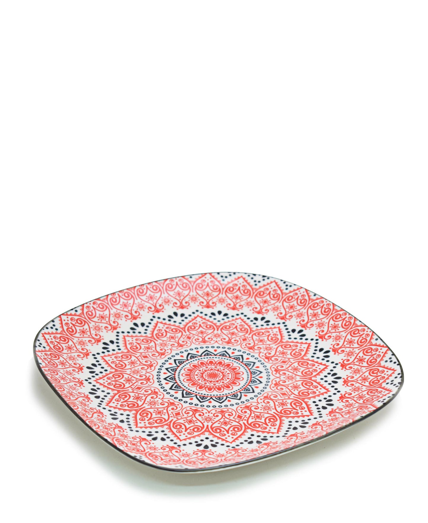 Shanghai Dinner Plate 10.5cm - Red & White